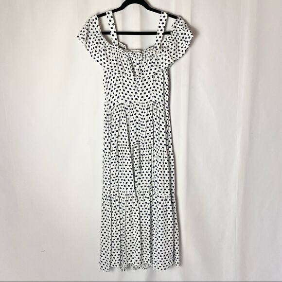 Maison Jules Polka Dot Midi Dress Size 2 - Picture 3 of 8